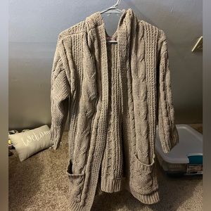 plush cardigan with pockets